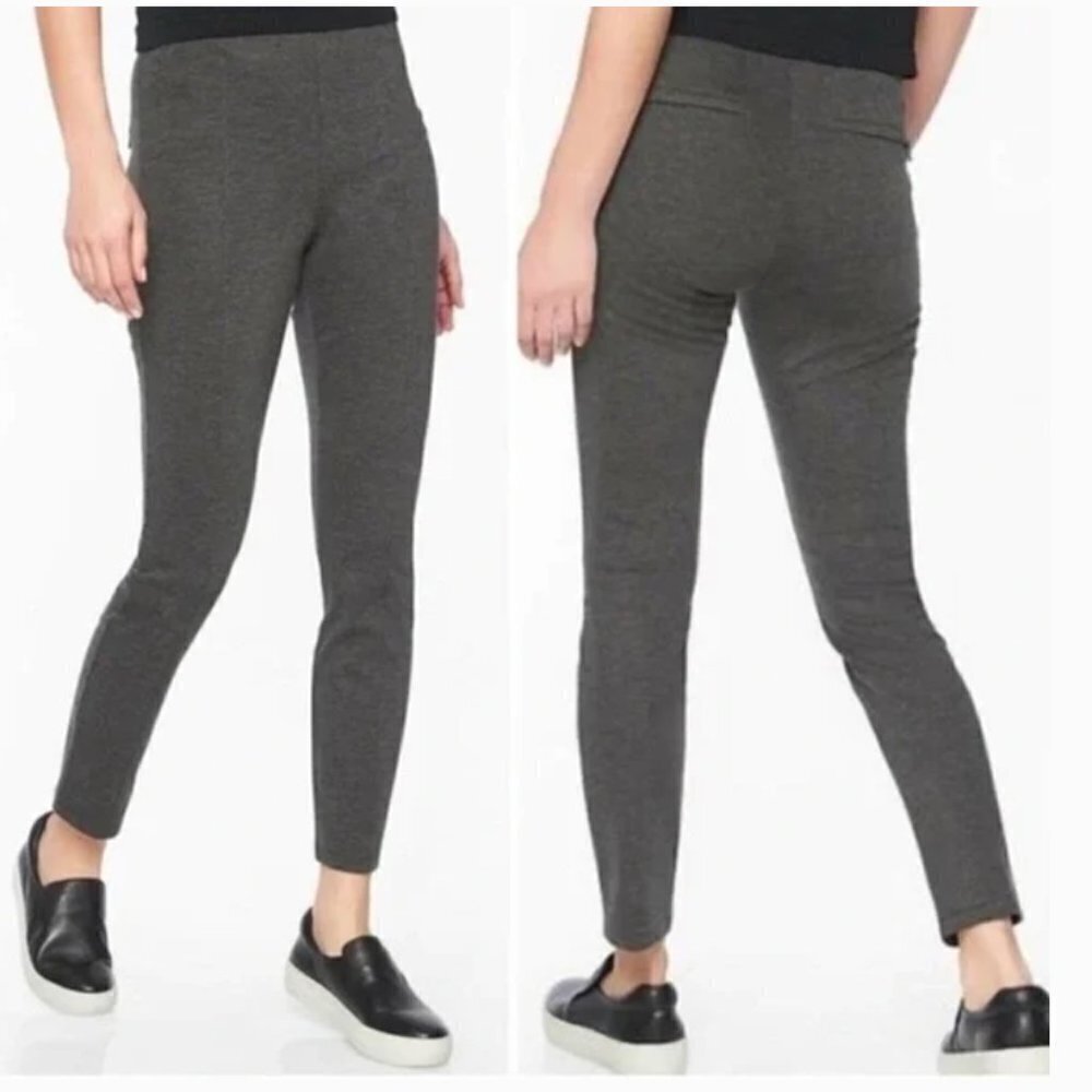 Athleta Siena Skinny Pant Ponte High Waist Grey size 10 Style 353489